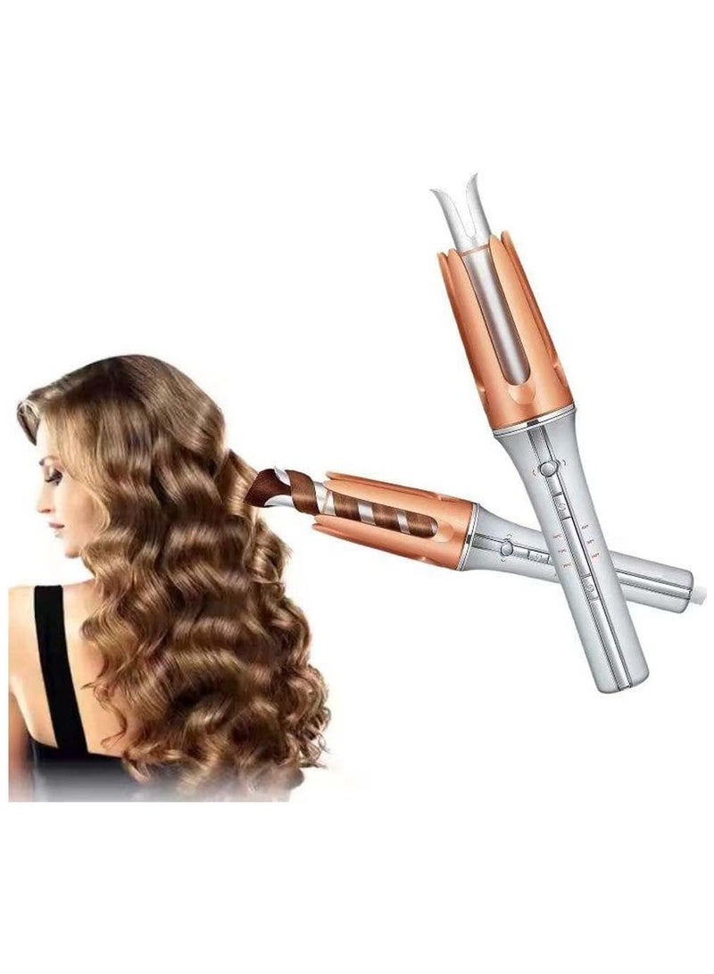 Rabos Professional Automatic Hair Curler with Negative Ion Technology for Smooth, Frizz-Free Curls & Waves – Electric Hair Styling Tool with Ceramic Barrel, Quick Heat-Up, Adjustable Temperature Control, Anti-Tangle System, Portable Design for All Hair Types - Image 1