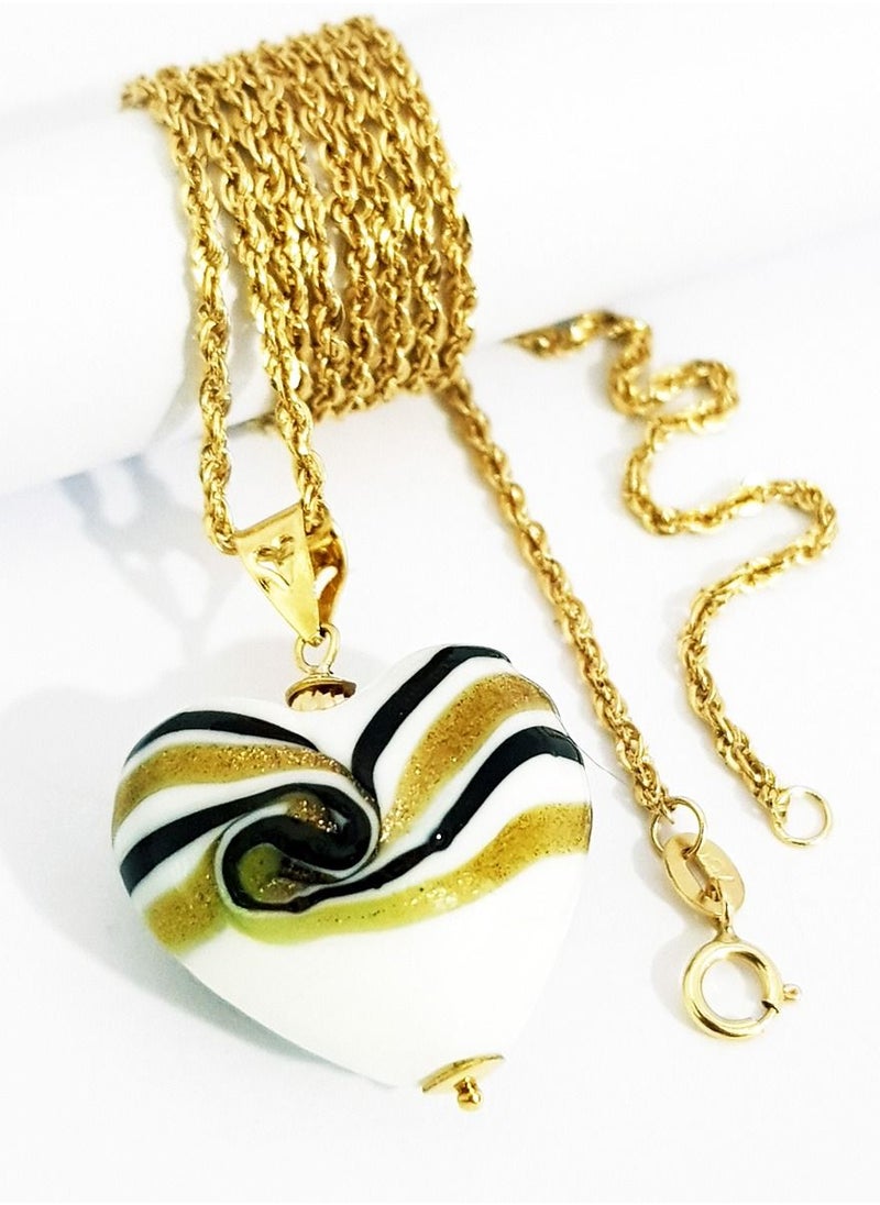 Hamsa.ae - 18K Pure Gold Heart Necklace - Image 1