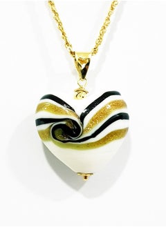 18K Pure Gold Heart Necklace