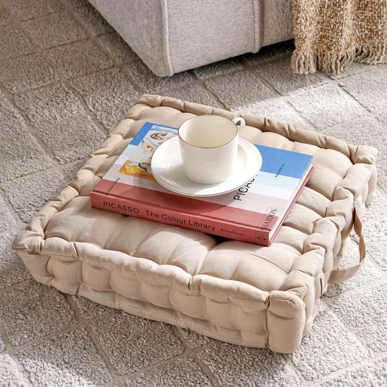 Pan Home Beige Floor Cushion for Home