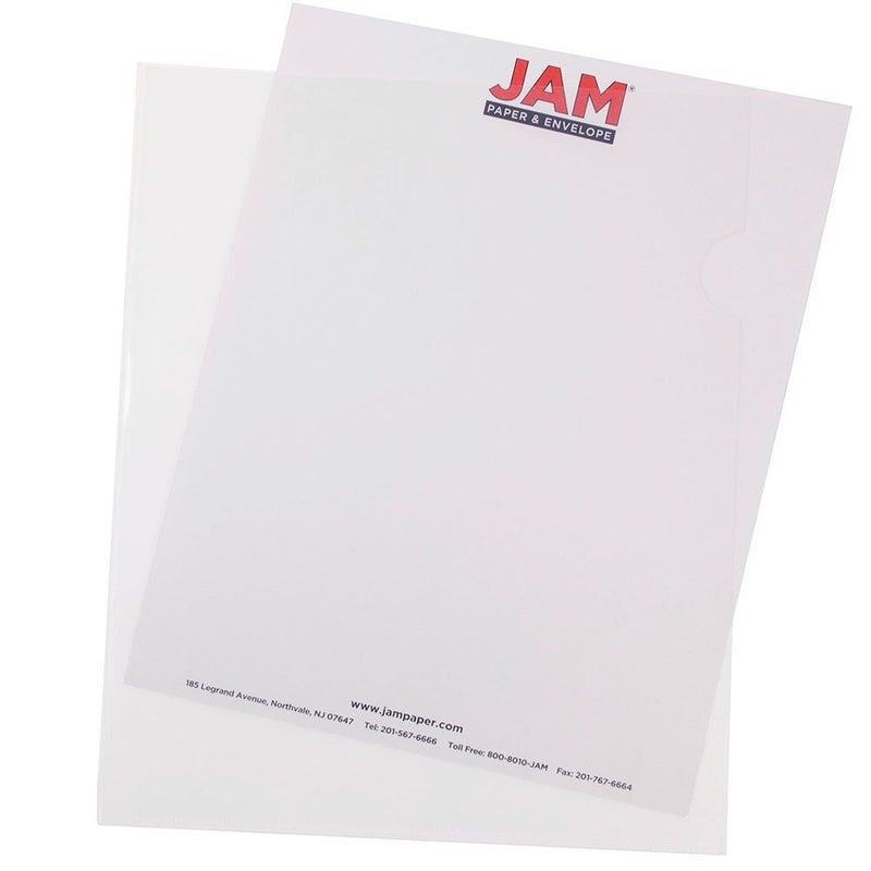 JAM PAPER Plastic Sleeves - Letter Sized - 9 x 11 1/2 - Clear Project Pockets - 12 Page Protectors/Pack - Image 1