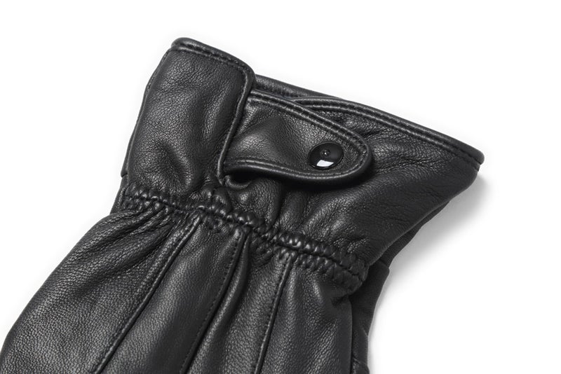 REED Men's Genuine Leather Warm Lined Driving Gloves (XL, BLACK) - Image 5