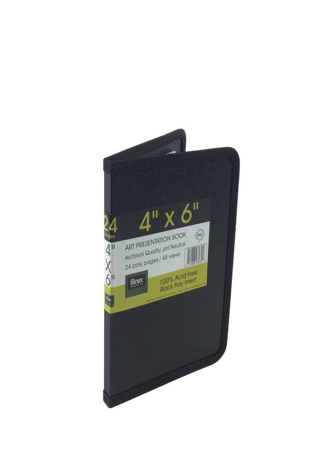 Filexec Products Art Presentation Book, 4"x6", 24Page/48 Views, Pack of 2 (50488-93030), Black - Image 1