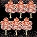Junkin 6 Set Balloons Centerpieces for Table with LED String Light 60 Pcs Balloons Light up Table Balloon Stand Centerpieces for Graduation Birthday Baby Shower Wedding Bridal ShowerRose Gold - Image 2