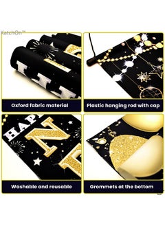 KATCHON Xtralarge New Year 2024 Banner 72X12 Inch Happy New Year Banner New Years Decorations Happy New Year Door Banner Happy New Year Decorations 2024 New Years Eve Party Supplies 2024  - Image 3