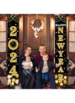 KATCHON Xtralarge New Year 2024 Banner 72X12 Inch Happy New Year Banner New Years Decorations Happy New Year Door Banner Happy New Year Decorations 2024 New Years Eve Party Supplies 2024  - Image 4