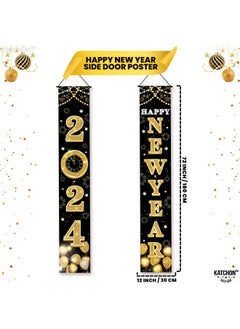 KATCHON Xtralarge New Year 2024 Banner 72X12 Inch Happy New Year Banner New Years Decorations Happy New Year Door Banner Happy New Year Decorations 2024 New Years Eve Party Supplies 2024  - Image 2