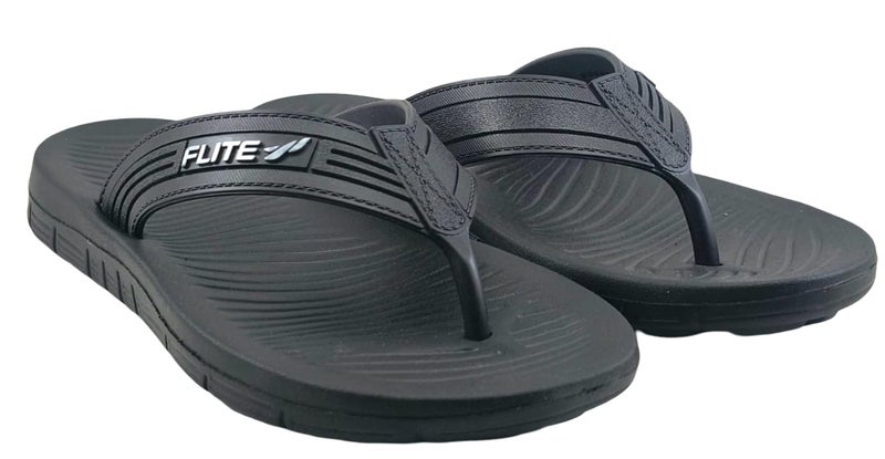 FLITE Thong V-Strap Slippers for Men & Women | Soft Cushioned, Lightweight & Non-Slip Daily Use Chappals (Black, UK Footwear Size System, Adult, Men, Numeric, Medium, 6) - Image 3