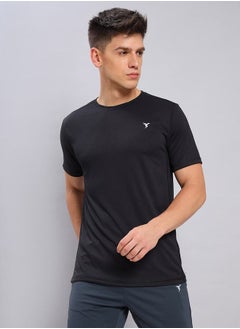 Technosport Logo Detail Regular Fit T-Shirt by Styli  - Image 1