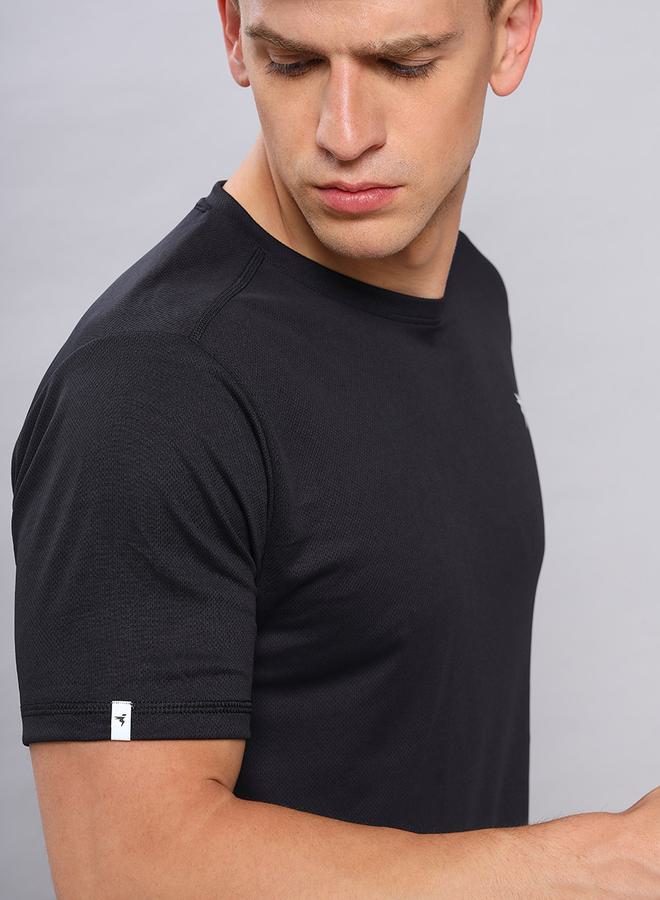 Technosport Logo Detail Regular Fit T-Shirt by Styli  - Image 2