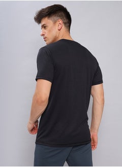 Technosport Logo Detail Regular Fit T-Shirt by Styli  - Image 3