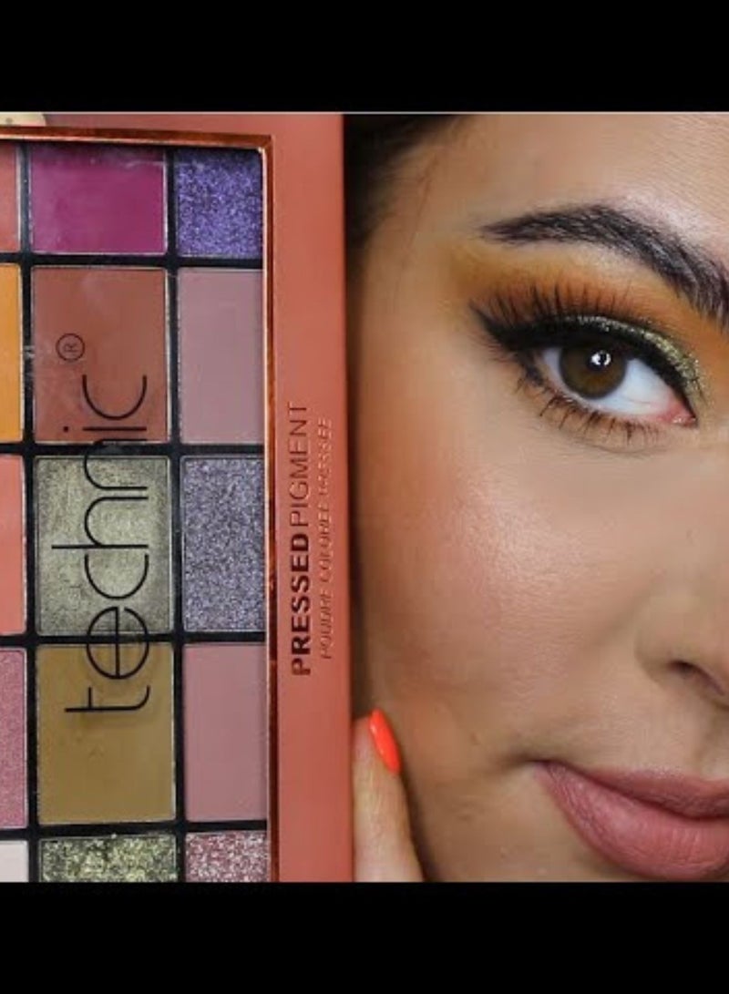 Technic 15 shades pressed pigments eyeshadow palette- Cinnamon Swirl - Image 2