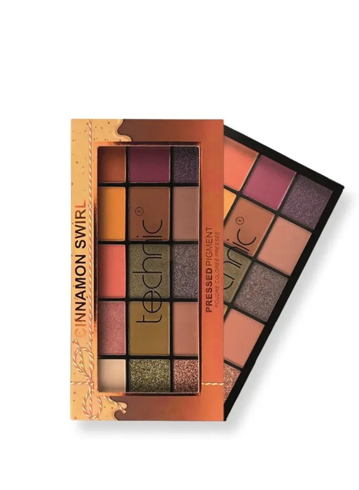 Technic 15 shades pressed pigments eyeshadow palette- Cinnamon Swirl - Image 3