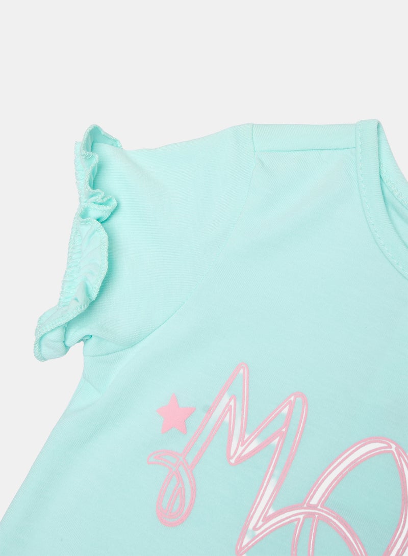 Panco Baby Girls STAR LIGHT T-Shirt with Print Detail - Image 3