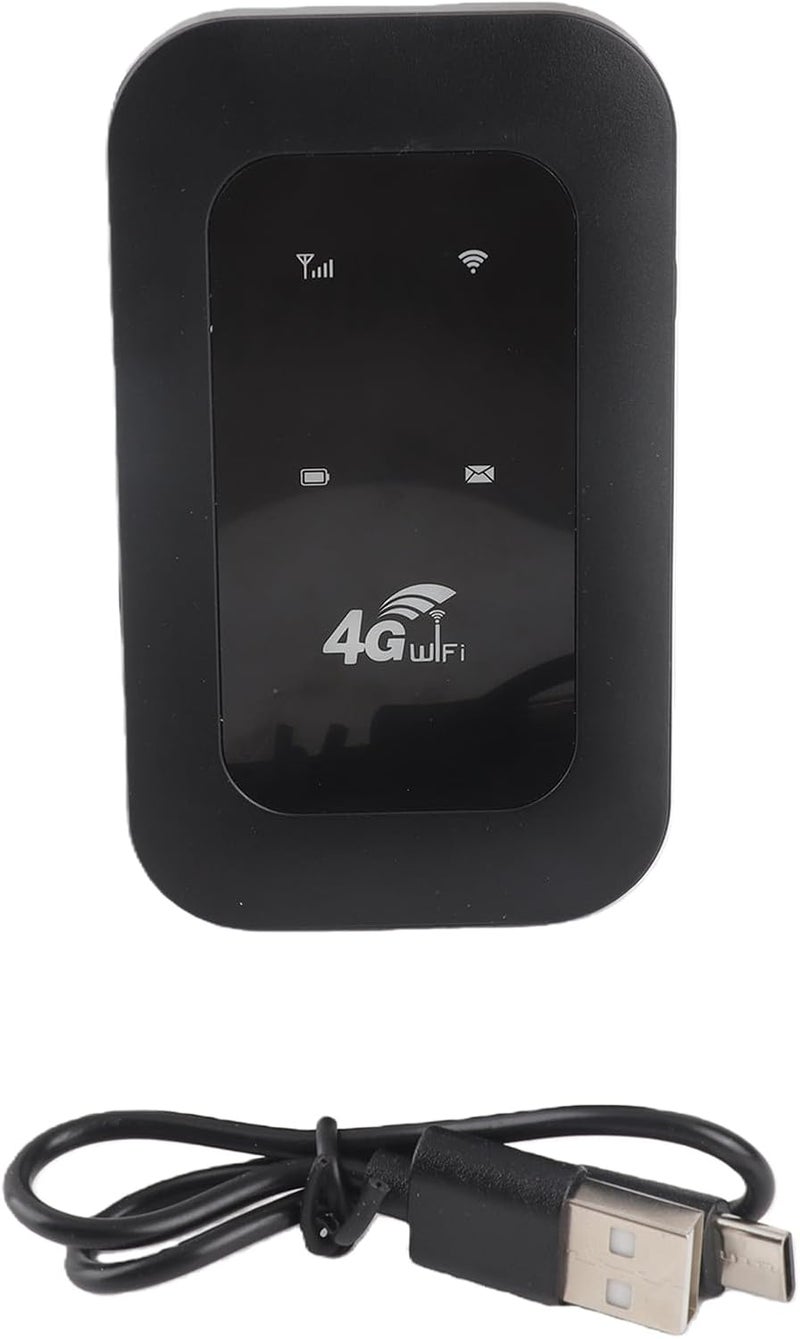 بيوينر نقطة اتصال محمولة 4G LTE للسفر، جهاز توجيه محمول عالي السرعة 300 ميجابت في الثانية، يدعم 10 أجهزة، فتحة بطاقة SIM، شاشة LED ملونة، بطارية 2100 مللي أمبير للسفر والعمل - Image 2