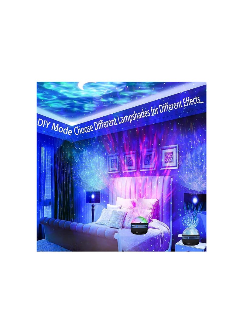 Aurora Lamp - Aurora Dimension Light,Aurora Borealis Light Projector,Galaxy Light Projector,2 In 1 Northern Lights And Ocean Wave Projector With 14 Light Effects for Bedroom,Home (Rechargeable)