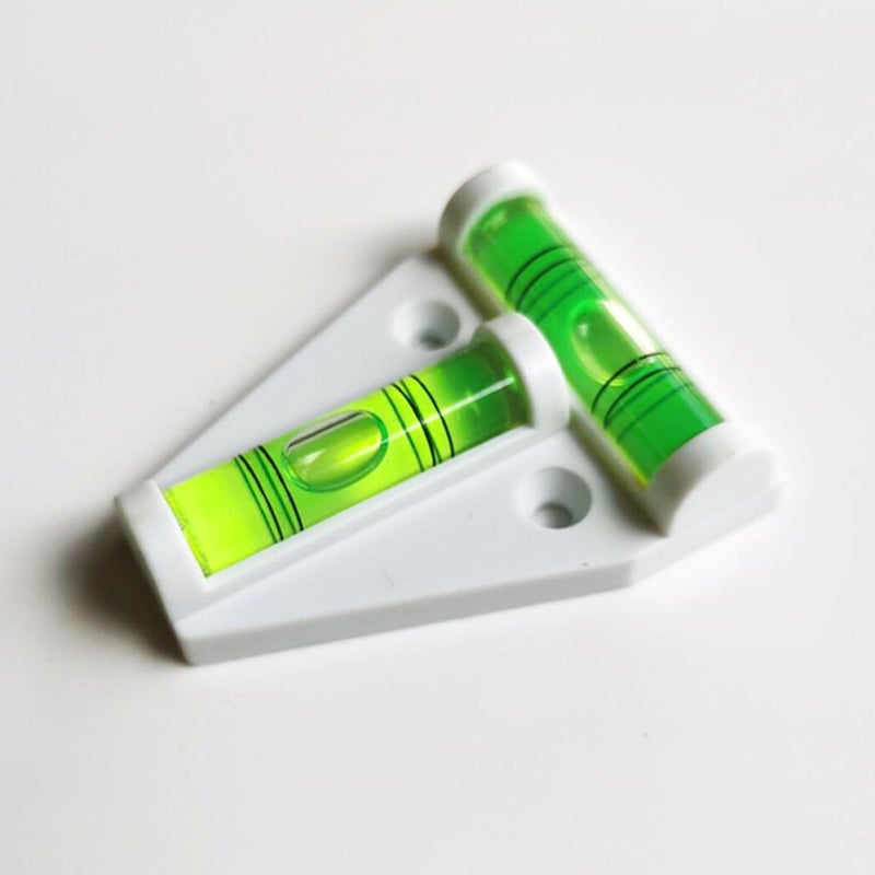 Mini T Shaped Triangle Bubble Level Magnetic Portable White For Construction RV - Image 5