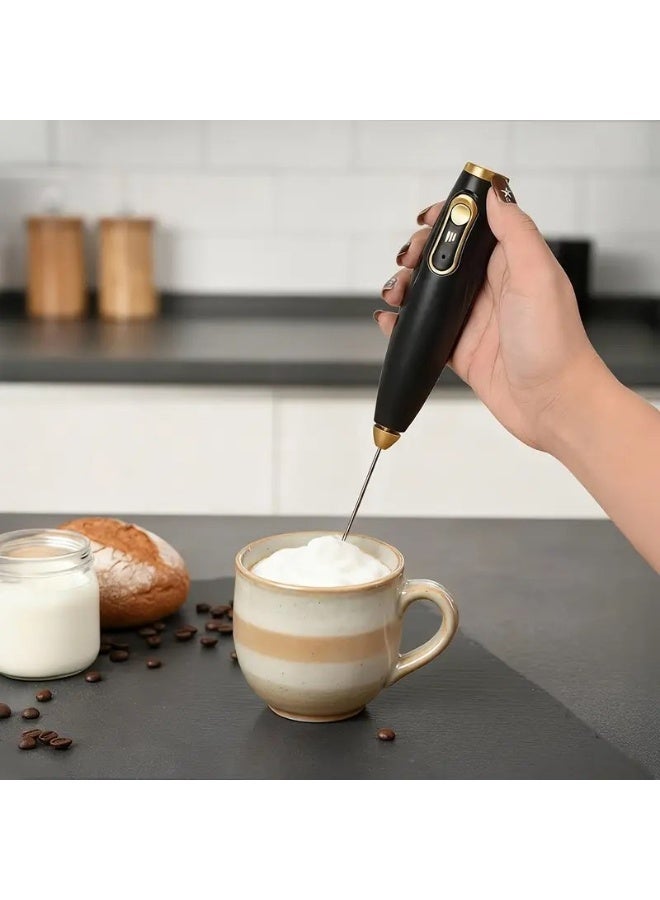 Create rich, velvety foam for coffee, lattes, and cappuccinos in seconds with this handheld milk frother. Designed with an ergonomic grip for comfortable everyday use, it features a quiet yet powerful motor that blends and froths hot or cold beverages effortlessly. Compact and lightweight, it is an essential tool for home coffee stations and quick daily drink preparation. - Image 2