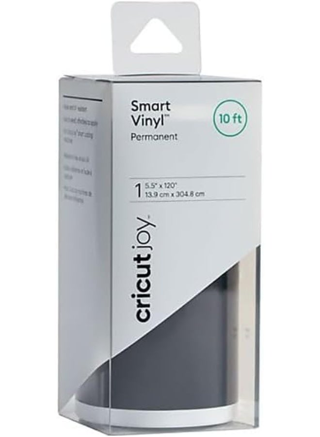 Cricut Joy Smart Vinyl - Permanent - Bulk Roll - 5.5"x120" Adhesive Decal Sheets - Black  - Image 1