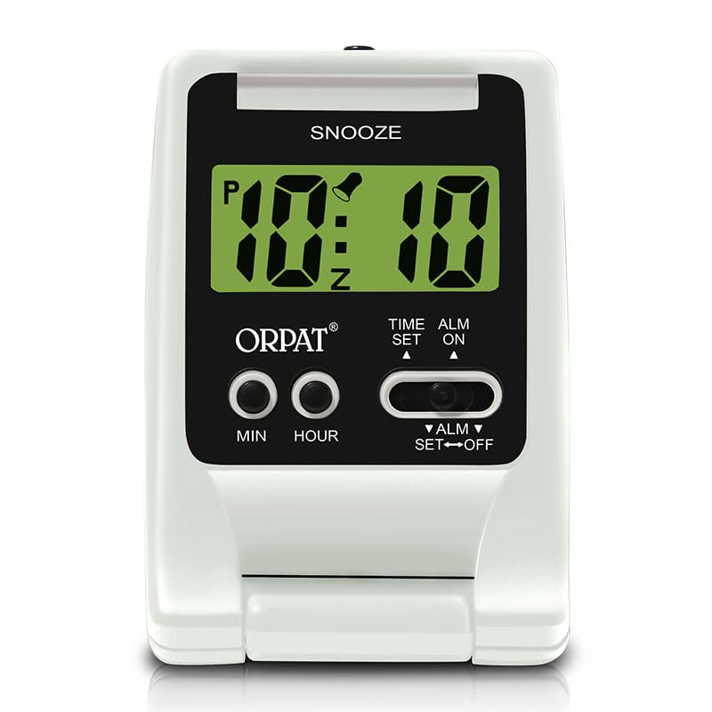 Orpat Ajanta Digital Alarm Clock with Snooze and Light Function (10x7.1x2 cm) (White) - Image 4