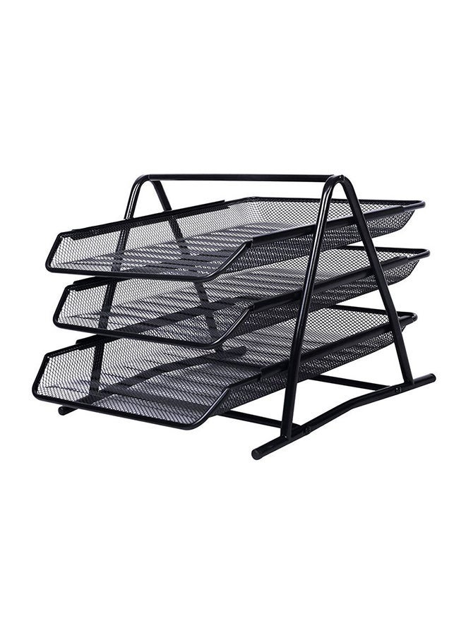 3-Tier Documents Tray Black - Image 2