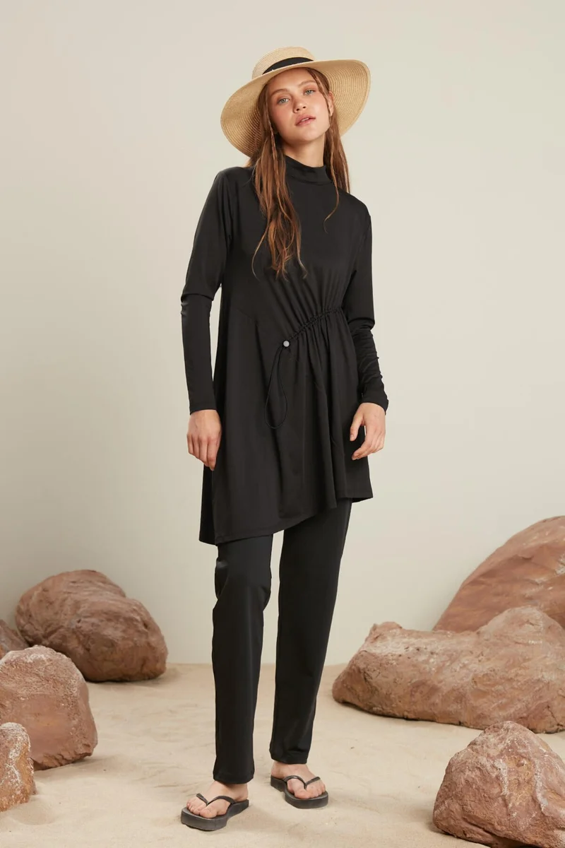 Manuka Stopper Swimsuit Tunic Black