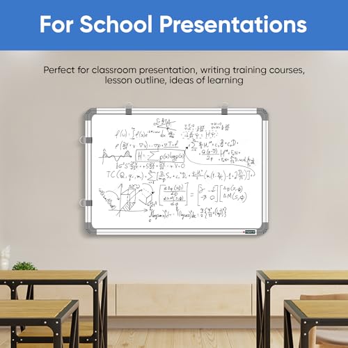 YAJNAS White Board 1.5x2 Feet Non-Magnetic | Double Sided Whiteboard & Chalkboard for Kids Study, Home Classroom, Office Teaching | with Duster, Marker & Scale | P4 Combo Study Board - Image 5