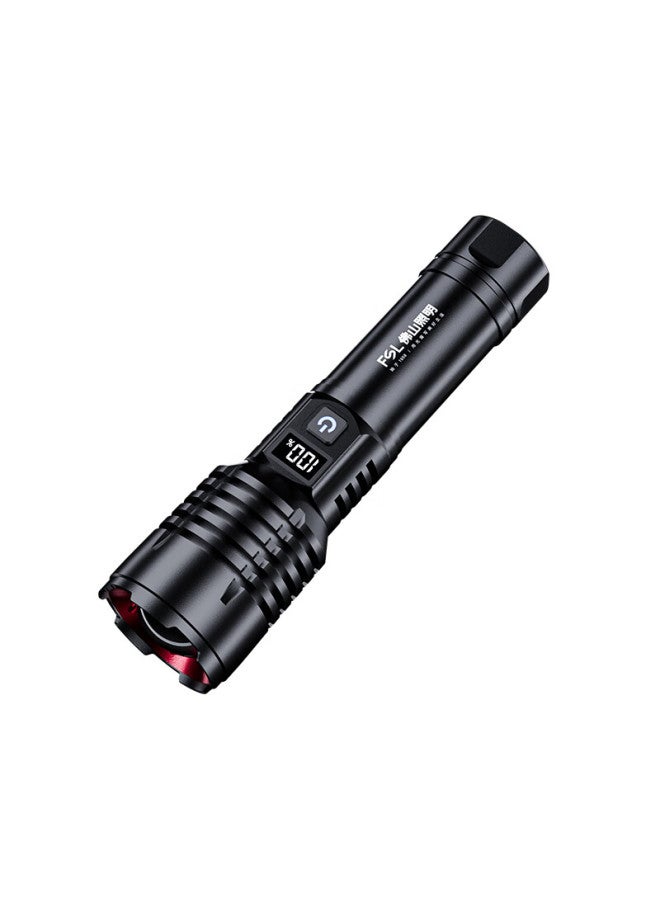 Fsl Flashlight, High Brightness, Outdoor Zoomable, Long-range, Rechargeable, Multifunctional, Waterproof, Portable Illumination Lamp For Home Use