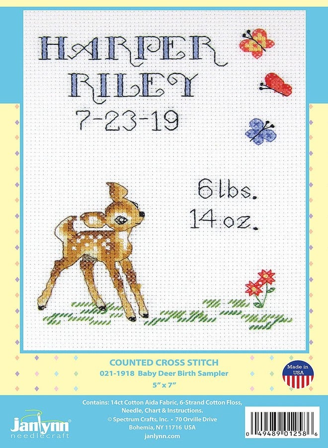 Janlynn Baby Deer Counted Cross Stitch Kit - Image 2