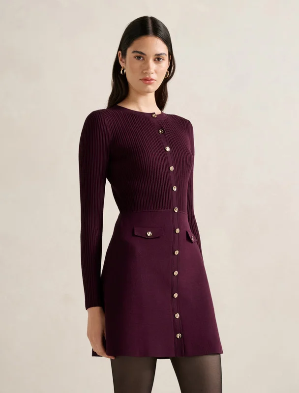 فورايفر نيو Issie L/S Knit Mini Dress