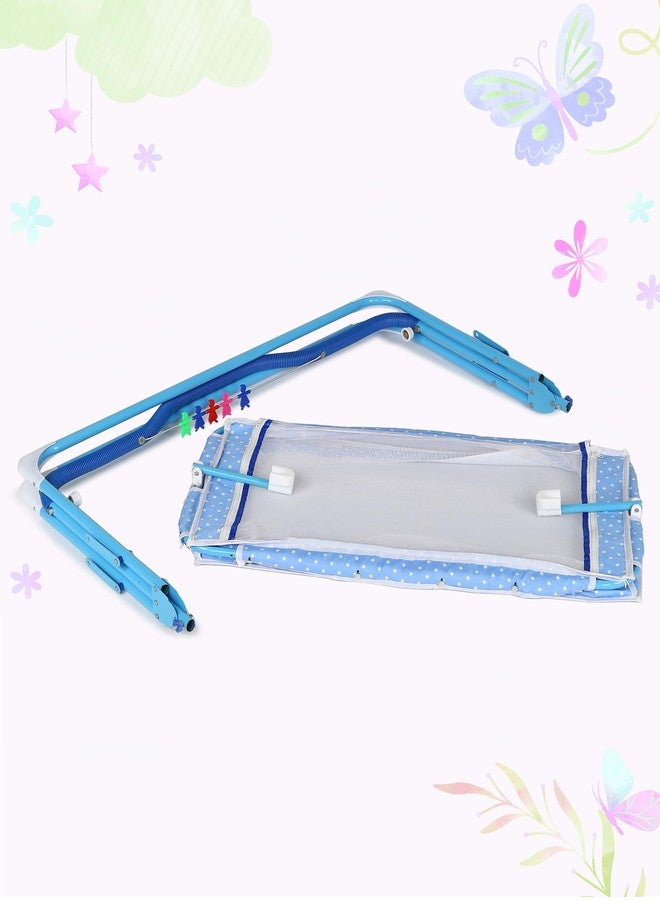 SafeChamp Sweetie Pie Baby Crib Bassinet Cot Swing Cradle Pink Bassinet and Toy (Blue) - Image 5