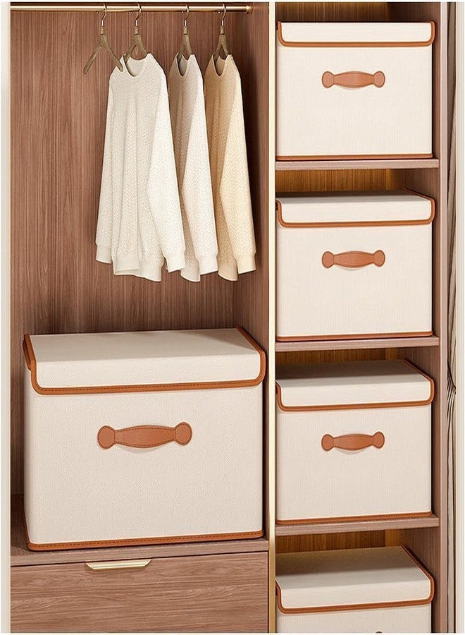 SGAF Foldable Storage Box with Lid Oxford Polyester Fabric Organizer for Wardrobe, Clothes, Sarees, Blankets & Multipurpose Home Storage Durable, Lightweight & Collapsible - Image 5