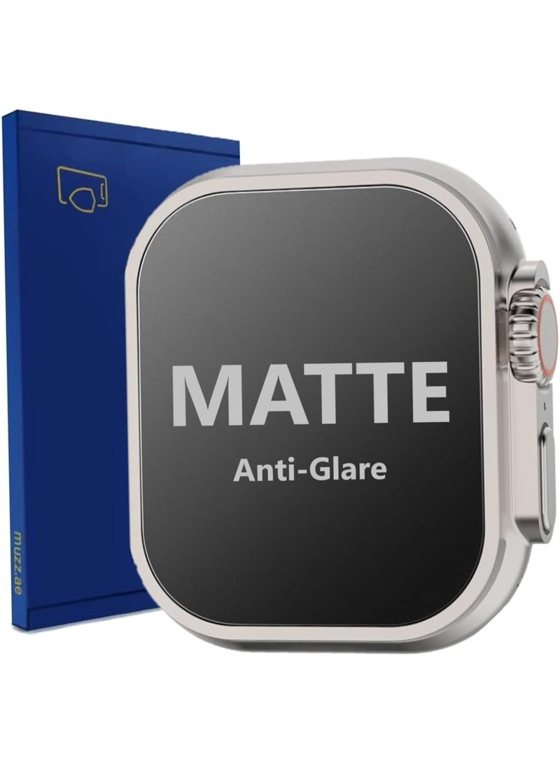 Muzz frosted Screen Protector for Apple Watch Ultra 3, Anti-Glare Matte Finish Full Coverage Glass, Waterproof, Anti-Scratch, Bubble-Free Film (Apple Watch Ultra 3) - Image 1