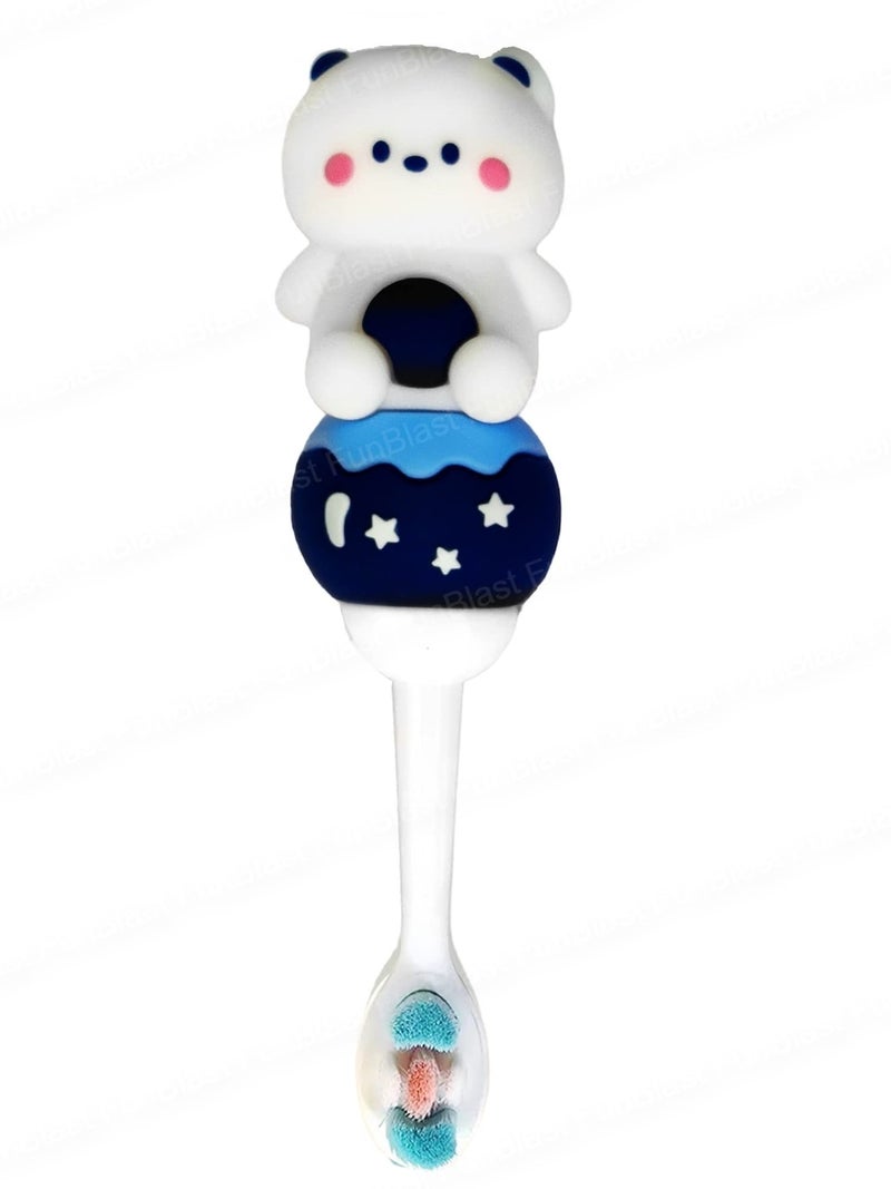 FunBlast Kids Toothbrush – Animal Design Soft Tooth Brush, Extra Microfiber Soft Bristles Toothbrush for 3-6 Years old Children, Manual Toothbrush for Kids, (Pack of 1 Random Colour) - Image 1