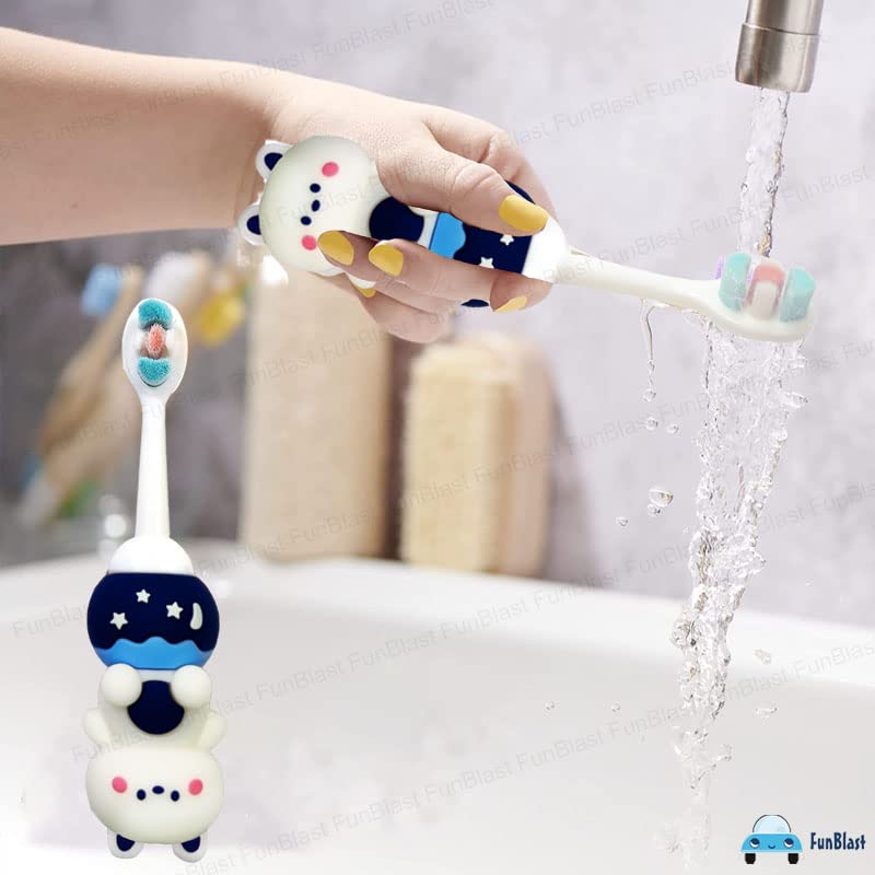 FunBlast Kids Toothbrush – Animal Design Soft Tooth Brush, Extra Microfiber Soft Bristles Toothbrush for 3-6 Years old Children, Manual Toothbrush for Kids, (Pack of 1 Random Colour) - Image 5