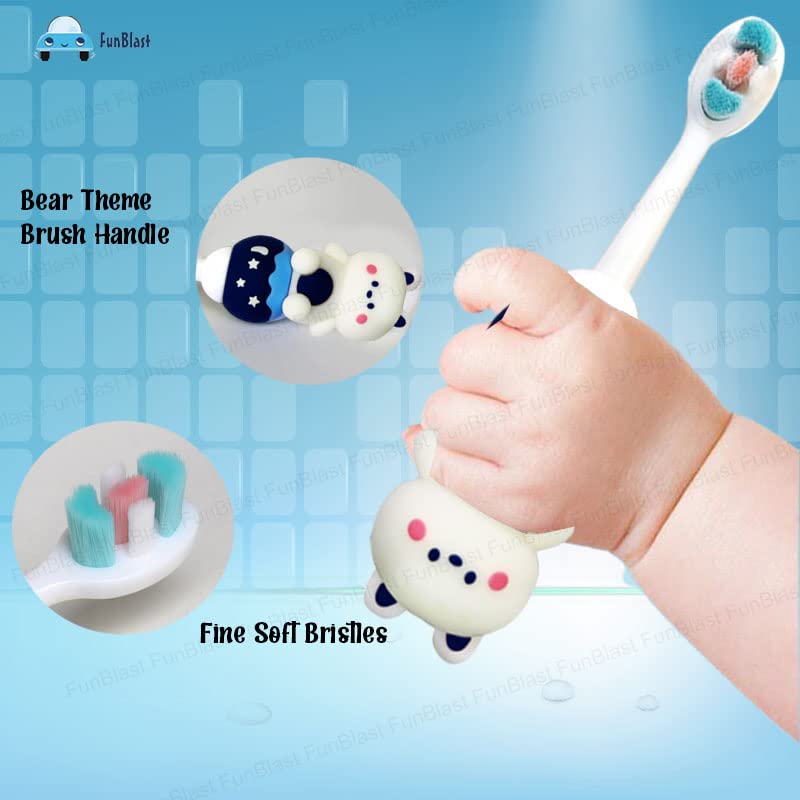 FunBlast Kids Toothbrush – Animal Design Soft Tooth Brush, Extra Microfiber Soft Bristles Toothbrush for 3-6 Years old Children, Manual Toothbrush for Kids, (Pack of 1 Random Colour) - Image 4