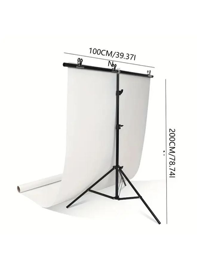 78.74x78.74 Inch T Shaped Photography Background Stand Kit Adjustable Tripod Support Retractable - Image 4