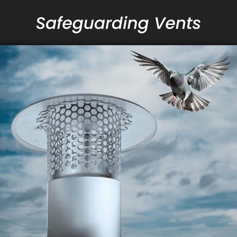 REPA MARKET 3 Inch Round Roof Rain Cap HVAC Vent Galvanized Steel All Weather Chimney Cap Roof Top Round Roof Vent with Rubber Gasket for Perfect Insulation Vent Cover (3'' Inch) - Image 3