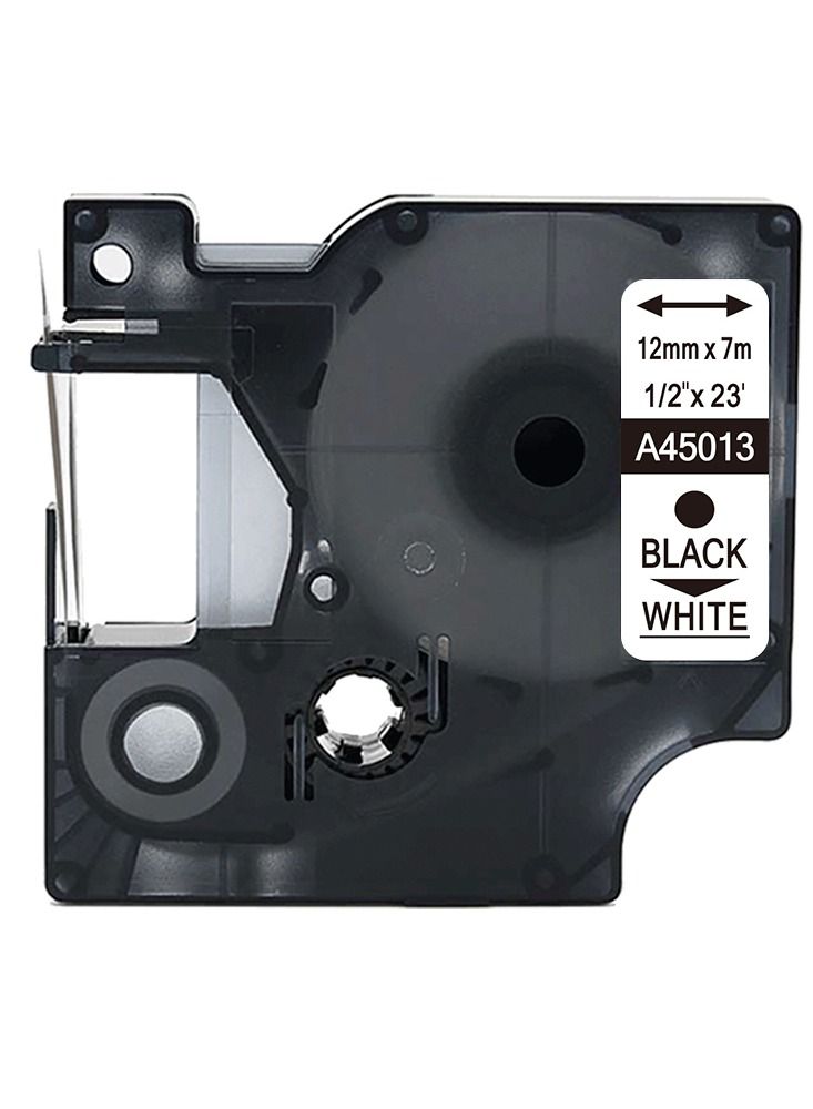 SKY 5-PCS Compatible 12 mm x 7 meter  Black on White  D1 Label Tape A45013 for Dymo LM 160 Label Printers - Image 5