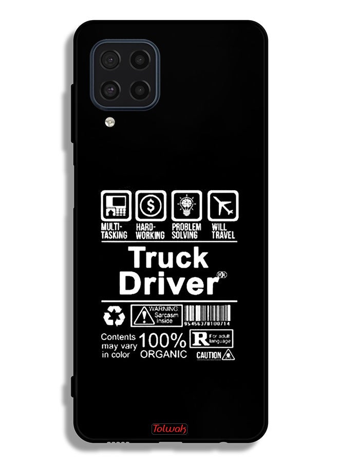 Tolwak Samsung Galaxy M22 Protective Case Cover Truck Driver Sticker - Image 2