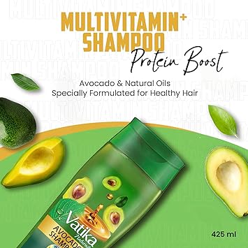 Vatika Naturals Vatika Naturals Avocado Oil Shampoo 425ml Protein Boost with Avocado Natural Oils Specially Formulated For Healthy Hair  - Image 3