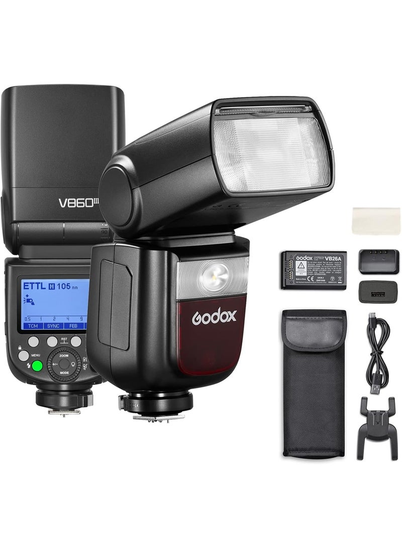 جودوكس فلاش جودوكس V860III-S للكاميرات سوني، فلاش TTL احترافي مزود ببطارية ليثيوم قابلة للشحن 7.2 فولت 2600 مللي أمبير، تزامن عالي السرعة لاسلكي 2.4G، زووم 20-200 مم - Image 2