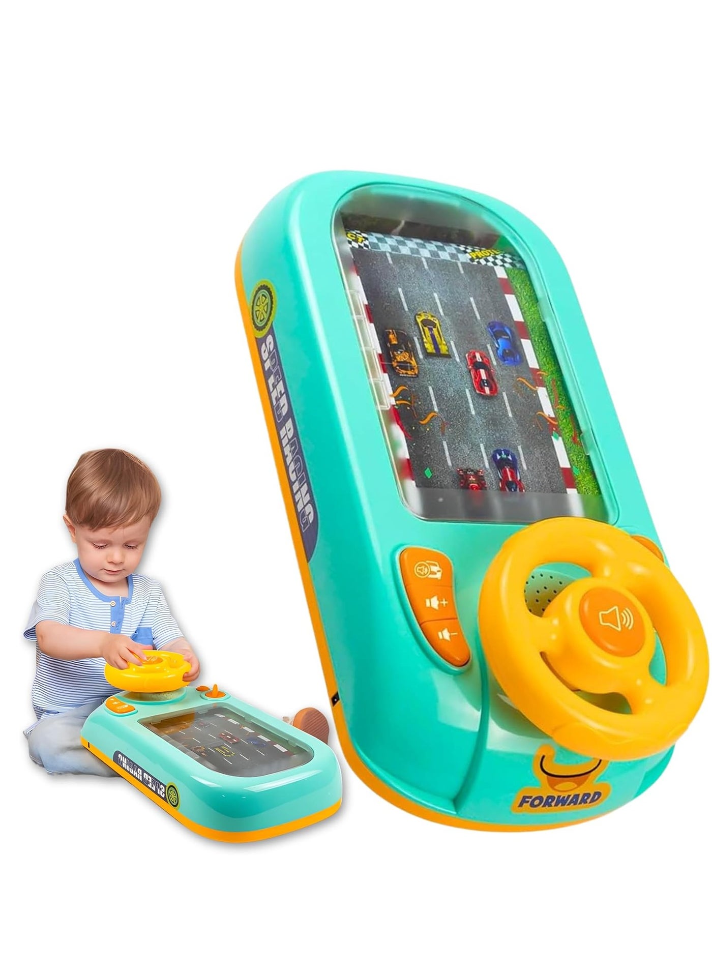 أر جي تي Argt Musical Steering Wheel Toy For Boys 4-6
