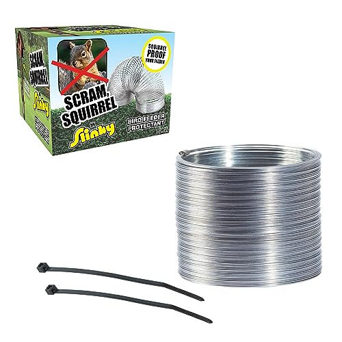 Slinky Just Play Scram, Squirrel by Slinky, Squirrel-Proof Bird Feeder Accessory that Guards Bird Seed, Kids Toys for Ages 5 Up by Just Play - Image 1
