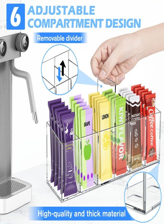 ProtectHobby Drink Packet Organizer, Magnetic & Adhesive Water Packet Organizer with Removable Dividers & 6 Compartment for Kitchen Pantry Table Fridge Cabinet - Image 3