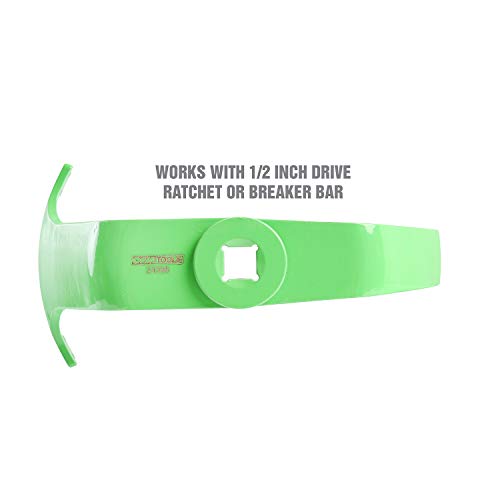 OEMTOOLS 24398 Fuel Tank Lock Ring Tool, Compatible with Many Ford, Chrysler, and GM Vehicles, Works with 1/2 Inch Drive Ratchets or Breaker Bars, Green - Image 3