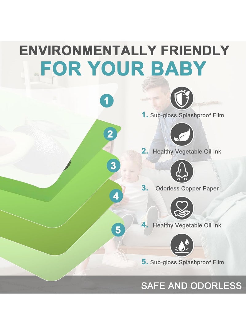 بطاقات فلاش استشعار الطفل، 40 قطعة، بطاقات استشعار الطفل باللونين الأسود والأبيض، قام فيصل وبريان بتطويرها للأطفال من عمر3 إلى 6 شهرًا (20 قطعة) - Image 2