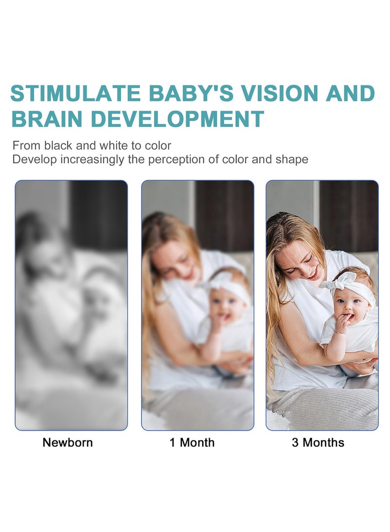 بطاقات فلاش استشعار الطفل، 40 قطعة، بطاقات استشعار الطفل باللونين الأسود والأبيض، قام فيصل وبريان بتطويرها للأطفال من عمر3 إلى 6 شهرًا (20 قطعة) - Image 3