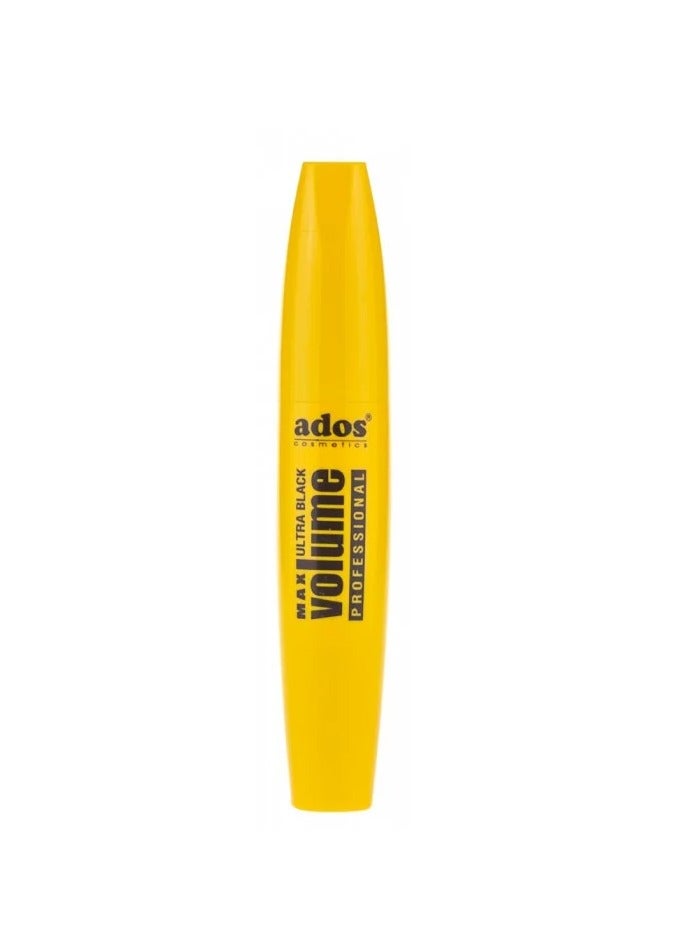 Mascara Ados Max Volume Ultra Black Professional 12 G