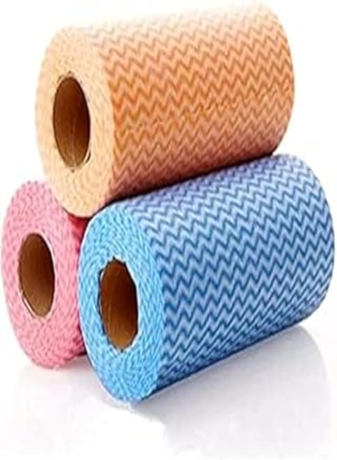 150 Pcs Reusable Cleaning Roll Wipe, Multi-use Oil Absorbent Kitchen Roll
